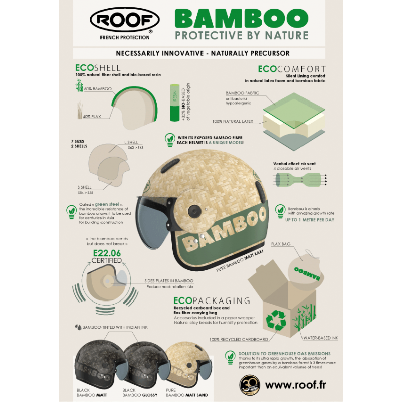 Roof sales bamboo helmet