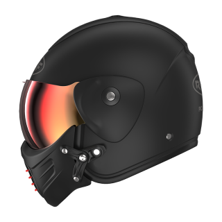 CASQUE MOTO ROOF RO9 ROADSTER IRON NOIR MAT-ROUGE