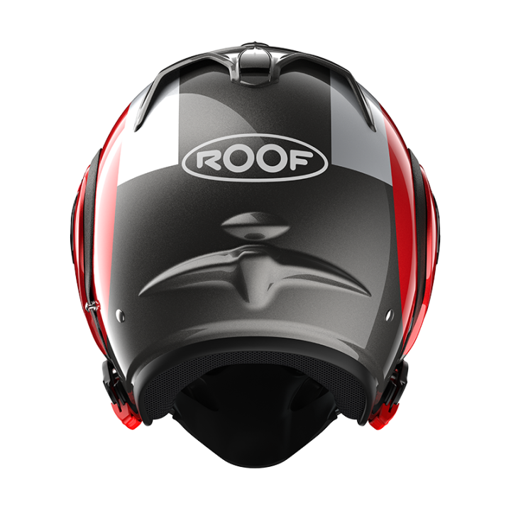 VERSATILE MOTORCYCLE HELMET ROOF RO5 BOXER ALPHA FOCUS RED - SILVER