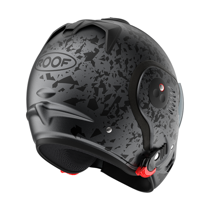 CASQUE MODULABLE MOTO ROOF RO5 BOXER ALPHA BLACKSTAR GRAPHITE - NOIR MAT