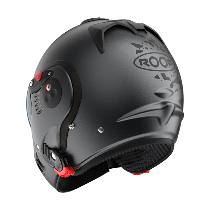 CASQUE MODULABLE MOTO ROOF RO5 BOXER ALPHA BLACKSTAR GRAPHITE - NOIR MAT