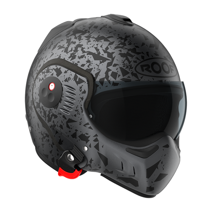 CASQUE MODULABLE MOTO ROOF RO5 BOXER ALPHA BLACKSTAR GRAPHITE - NOIR MAT