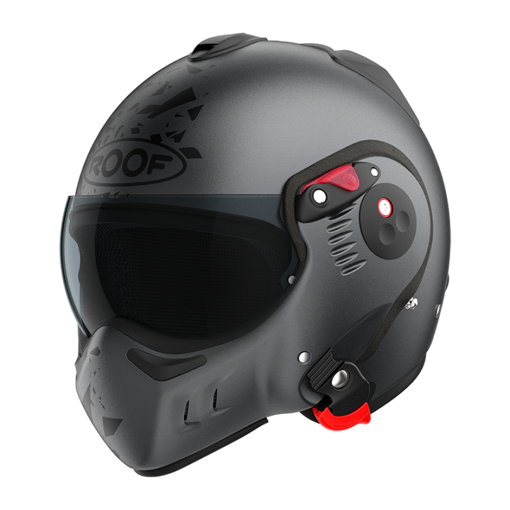 CASCO DA MOTO MODULARE ROOF RO5 BOXER ALPHA BLACKSTAR GRAFITE - NERO OPACO