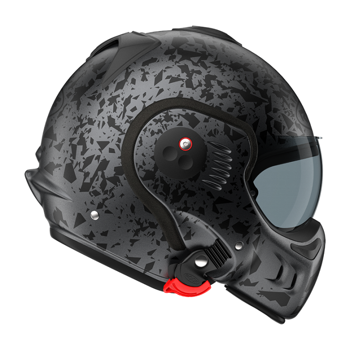 CASQUE MODULABLE MOTO ROOF RO5 BOXER ALPHA BLACKSTAR GRAPHITE - NOIR MAT