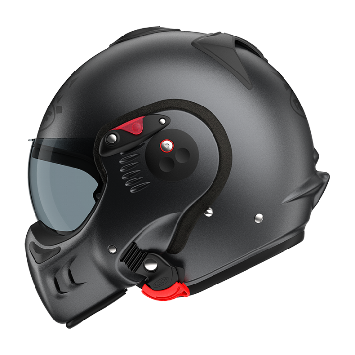 CASCO DA MOTO MODULARE ROOF RO5 BOXER ALPHA BLACKSTAR GRAFITE - NERO OPACO