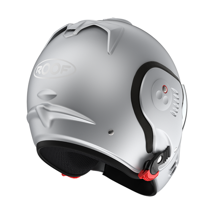 CASCO DA MOTO MODULARE ROOF RO5 BOXER ALPHA SILVERWHITE OPACO