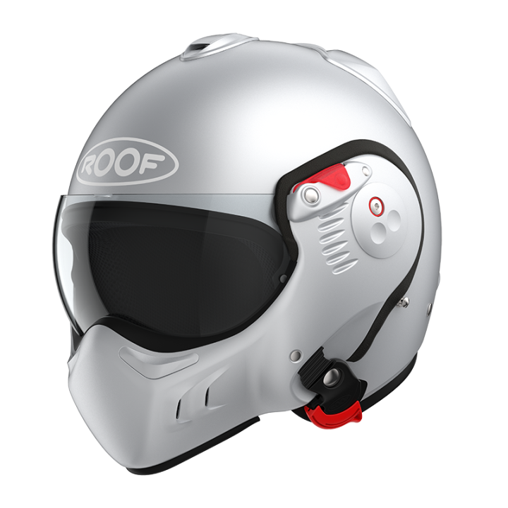 CASCO DA MOTO MODULARE ROOF RO5 BOXER ALPHA SILVERWHITE OPACO