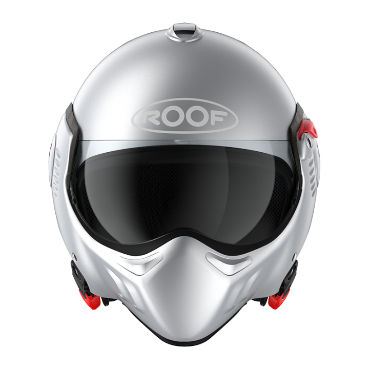 CASCO DA MOTO MODULARE ROOF RO5 BOXER ALPHA SILVERWHITE OPACO
