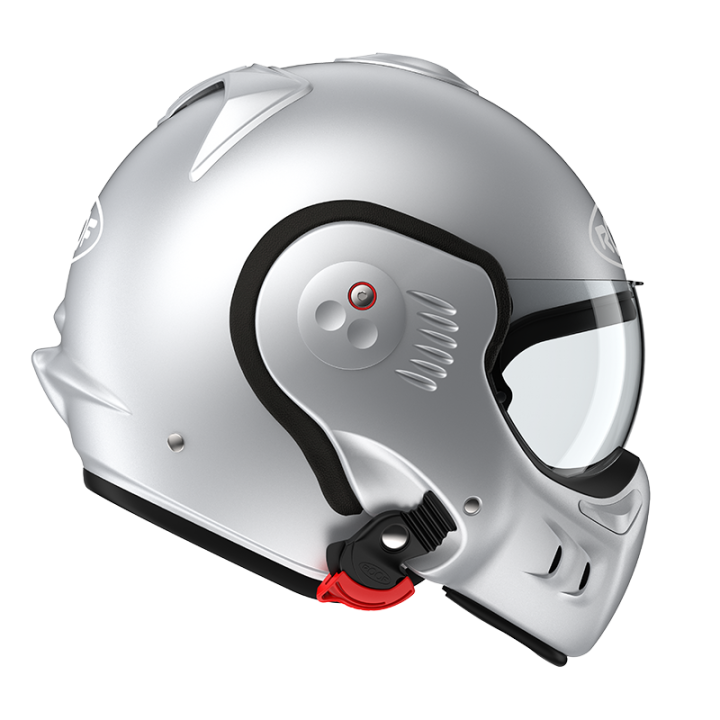 VERSATILE MOTORCYCLE HELMET ROOF RO5 BOXER ALPHA MATT SILVERWHITE