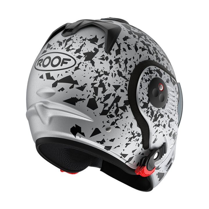 CASCO DA MOTO MODULARE ROOF RO5 BOXER ALPHA BLACKSTAR SILVERWHITE - NERO OPACO