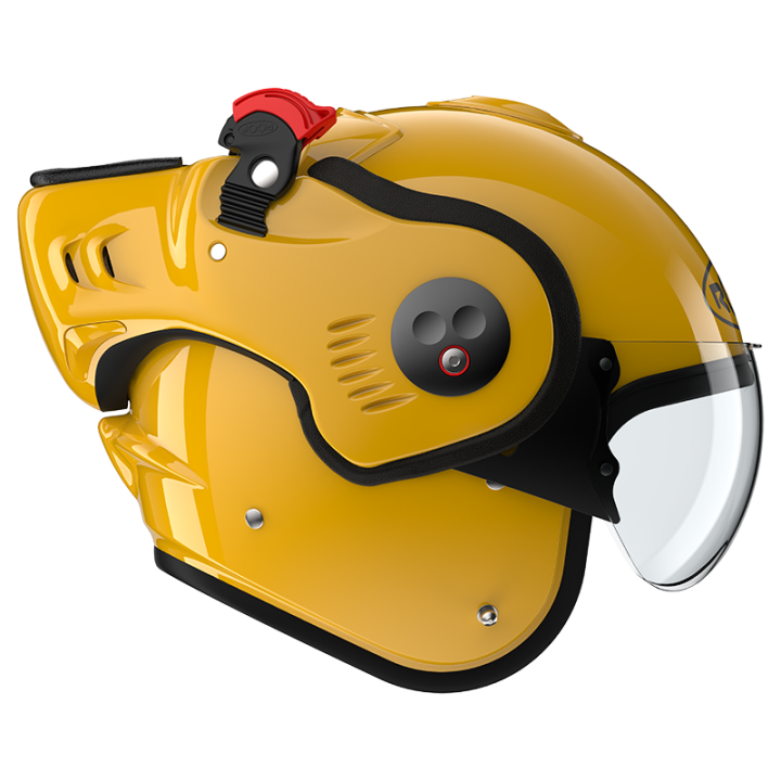 VERSATILE MOTORCYCLE HELMET ROOF RO5 BOXER ALPHA YELLOW