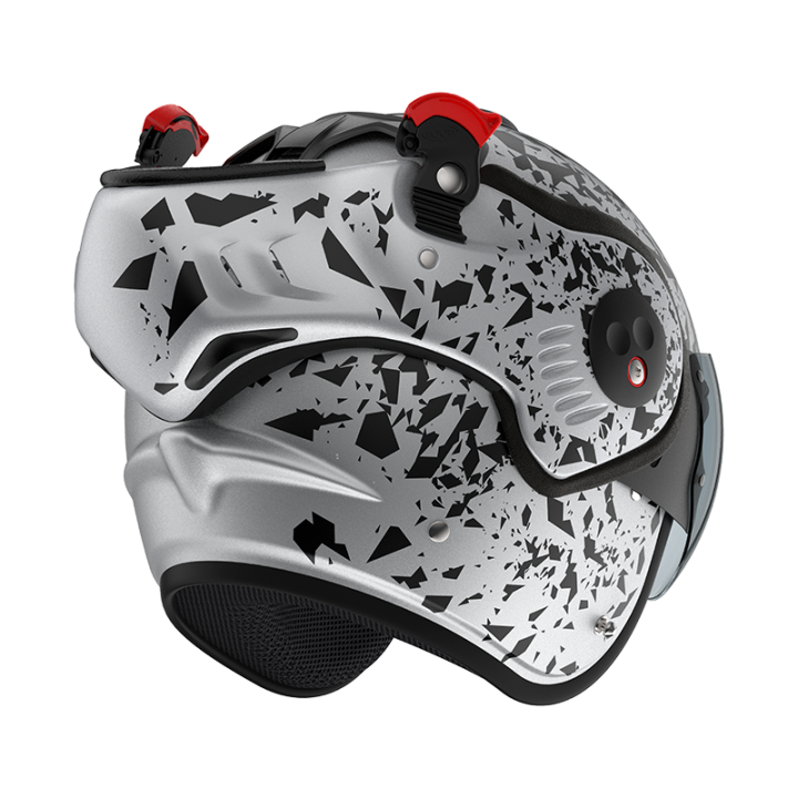 CASQUE MODULABLE MOTO ROOF RO5 BOXER ALPHA BLACKSTAR SILVERWHITE - NOIR MAT
