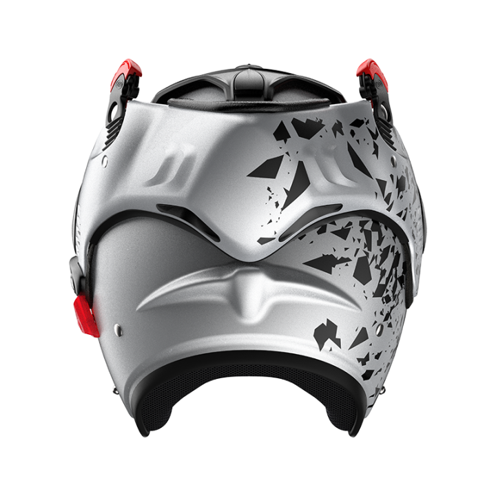 CASCO DA MOTO MODULARE ROOF RO5 BOXER ALPHA BLACKSTAR SILVERWHITE - NERO OPACO
