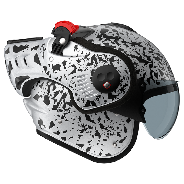 CASQUE MODULABLE MOTO ROOF RO5 BOXER ALPHA BLACKSTAR SILVERWHITE - NOIR MAT
