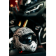 VERSATILE MOTORCYCLE HELMET ROOF RO5 BOXER ALPHA BLACKSTAR MATT SILVERWHITE - BLACK