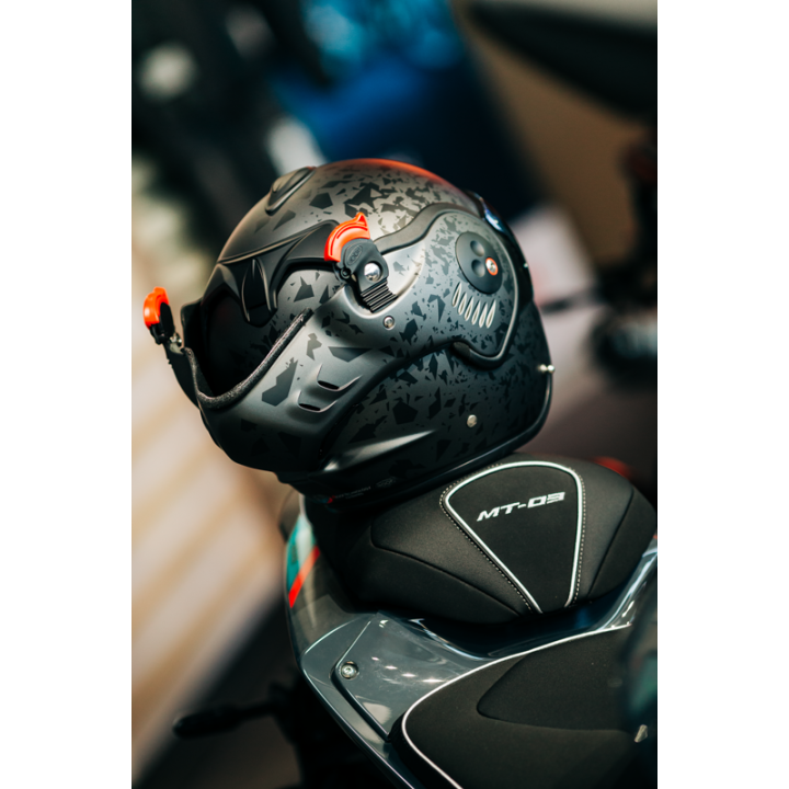 CASQUE MODULABLE MOTO ROOF RO5 BOXER ALPHA BLACKSTAR GRAPHITE - NOIR MAT