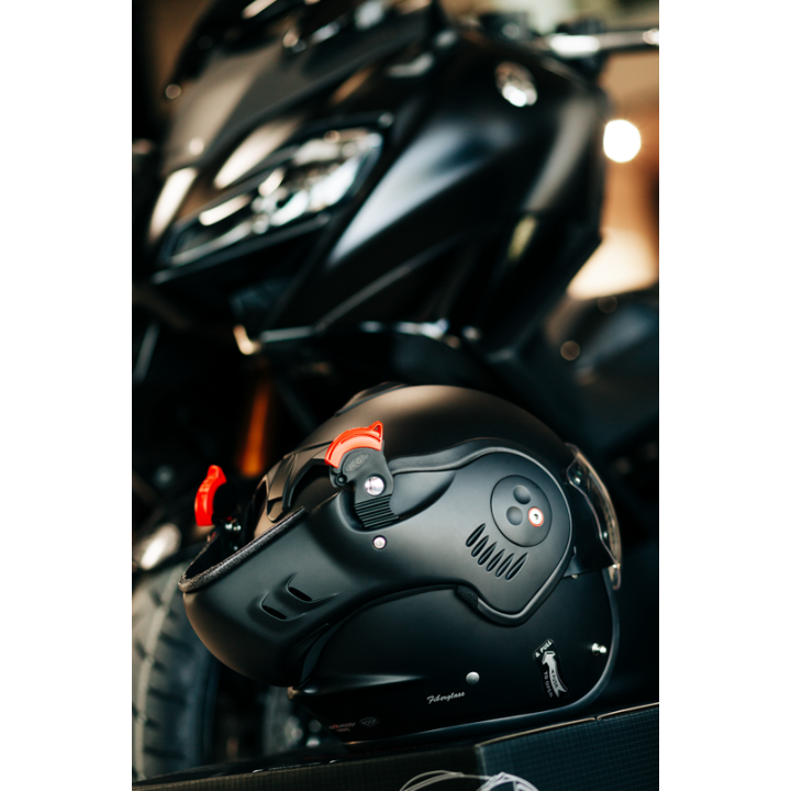 CASCO DA MOTO MODULARE ROOF RO5 BOXER ALPHA NERO OPACO