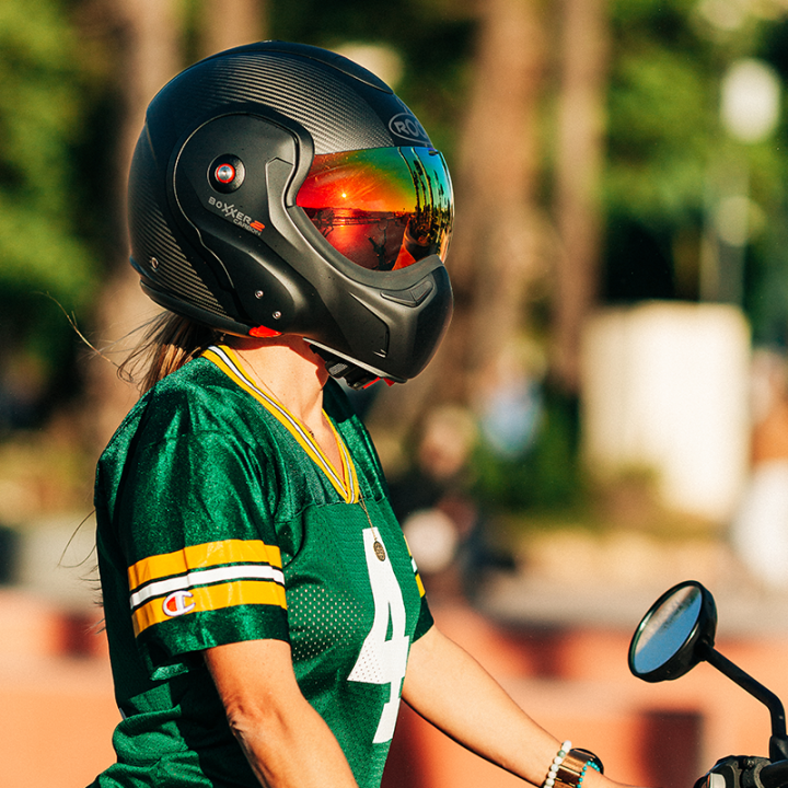 CASCO DA MOTO ROOF RO9 BOXXER 2 CARBON WONDER NERO OPACO