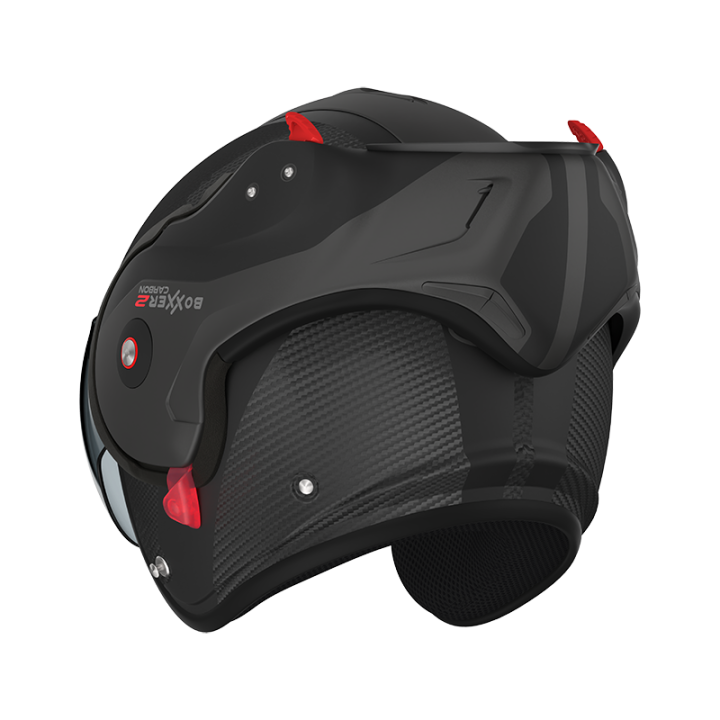 CASQUE MOTO ROOF RO9 BOXXER 2 CARBON WONDER NOIR MAT