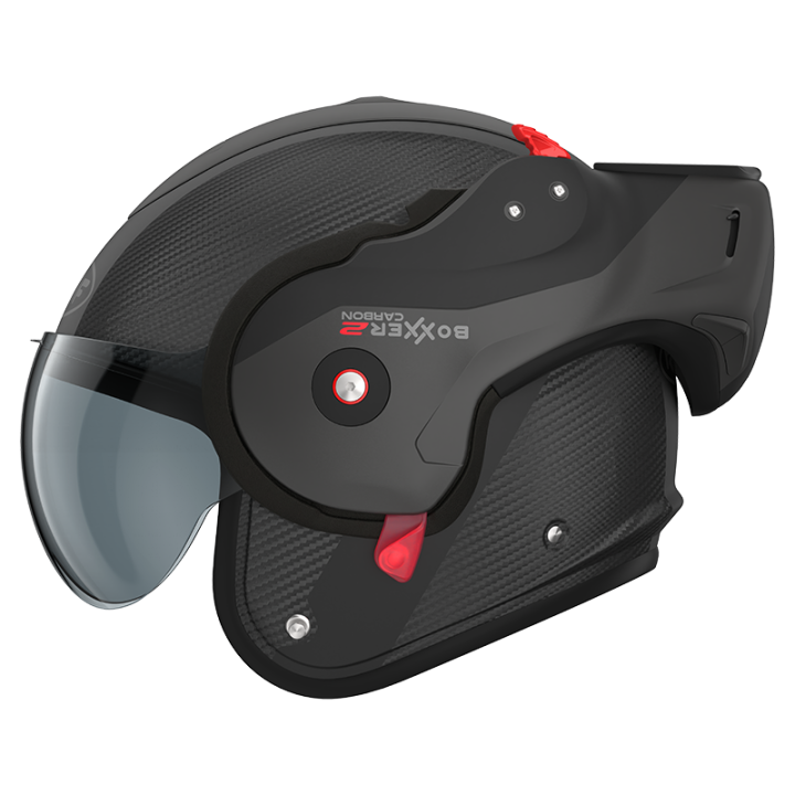 CASQUE MOTO ROOF RO9 BOXXER 2 CARBON WONDER NOIR MAT