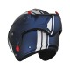 CASQUE RO9 BOXXER 2 STRIPES DARK BLUE - BLANC MAT