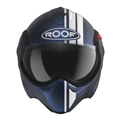 CASQUE RO9 BOXXER 2 STRIPES DARK BLUE - BLANC MAT