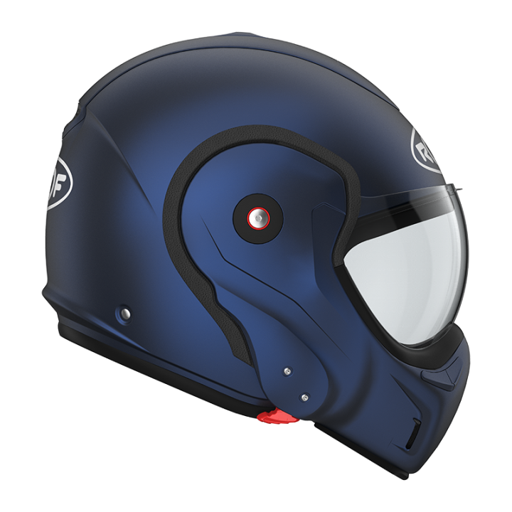 Helmet motorcycle versatile E22-06 Roof BOXXER 2 STRIPES Dark Blue - White Matt