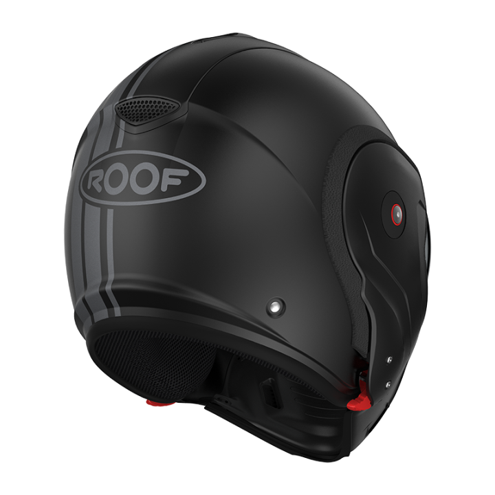 Helmet motorcycle versatile E22-06 Roof BOXXER 2 STRIPES Black - Metal Matt