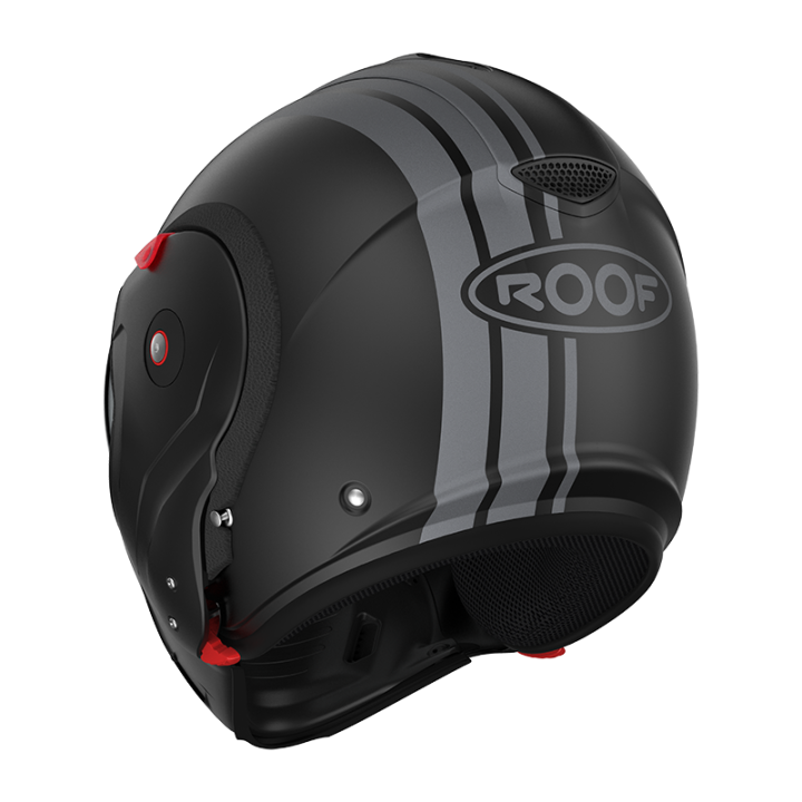 Helmet motorcycle versatile E22-06 Roof BOXXER 2 STRIPES Black - Metal Matt