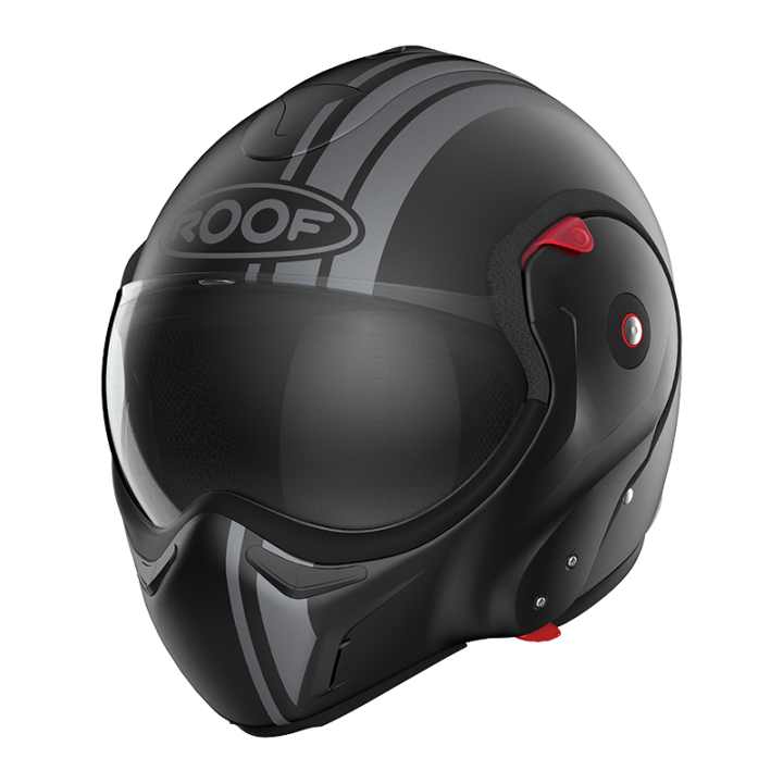 Helmet motorcycle versatile E22-06 Roof BOXXER 2 STRIPES Black - Metal Matt