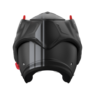 Casque moto modulable E22-06 Roof BOXXER 2 STRIPES Noir - Metal Mat