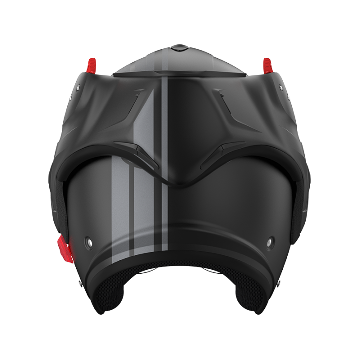 Helmet motorcycle versatile E22-06 Roof BOXXER 2 STRIPES Black - Metal Matt