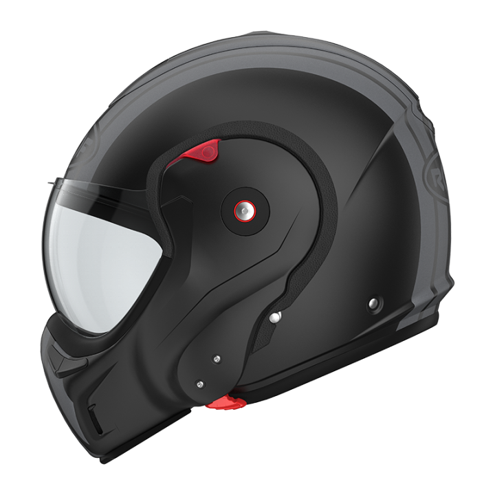 Helmet motorcycle versatile E22-06 Roof BOXXER 2 STRIPES Black - Metal Matt