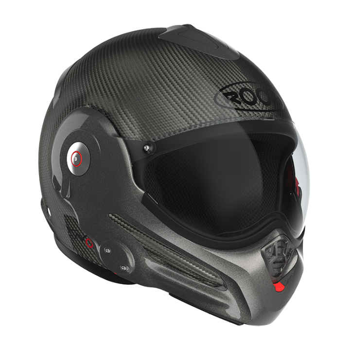 versatile motorcycle helmet Roof DESMO 3 glossy, chin bar flip-up at 180°