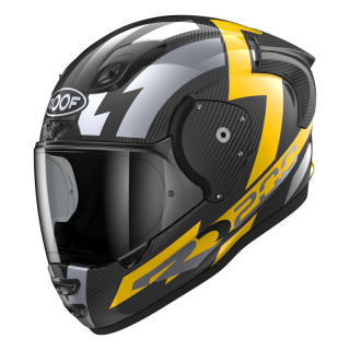 Casco motocicletta completa Roof RO200 S CARBON Suzuka Giallo Metallo E22-06