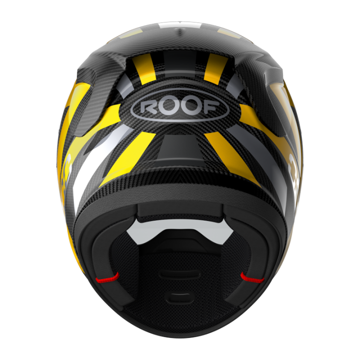 Casco motocicletta completa Roof RO200 S CARBON Suzuka Giallo Metallo E22-06