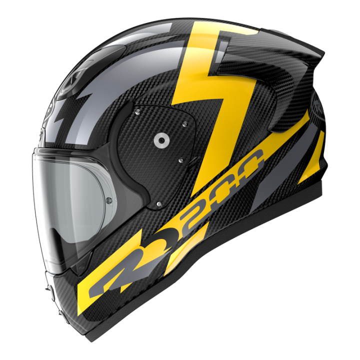 Casco motocicletta completa Roof RO200 S CARBON Suzuka Giallo Metallo E22-06