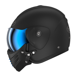 Casco Jet E22-05 Moto Roof ROADSTER IRON Nero opaco - Blu