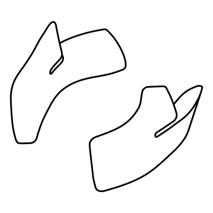 Guance per casco da moto Roof Desmo 3 Carbon